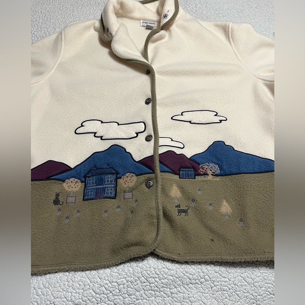 Alfred Dunner embroidered fleece jacket - Picture 4 of 14